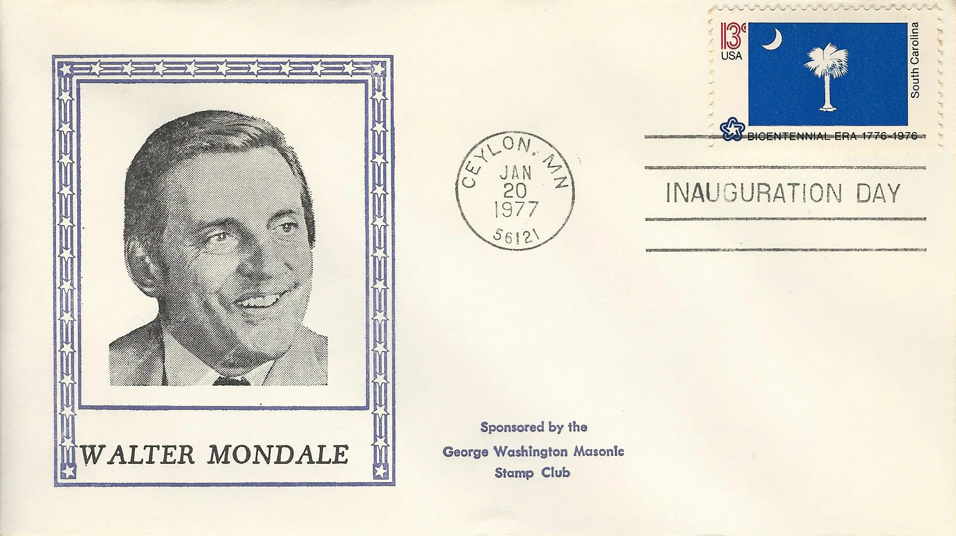 Inauguration VP Walter Mondale Postmark #1: Washington, DC&hellip;